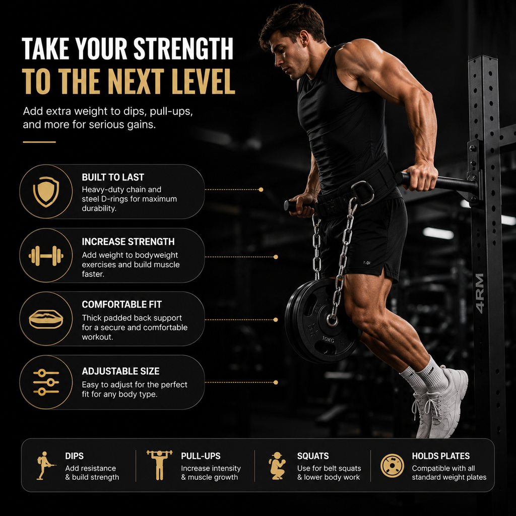 4RM Heavy-Duty Dip Belt | Take your Strength to the Next Level