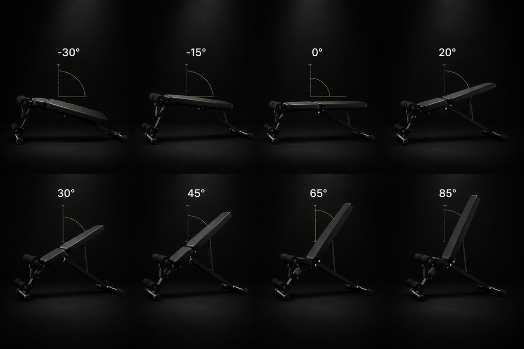 4RM Pro Adjustable Workout Bench | Foldable Multi-Angle Bench