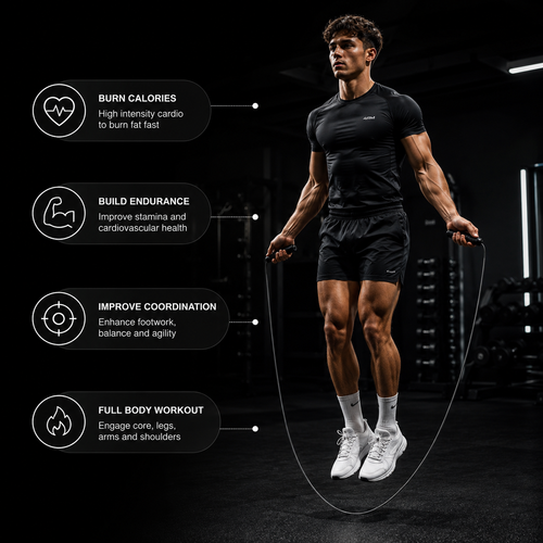 4RM Adjustable Speed Jump Rope | Full Body Workout and Great for Weight Loss