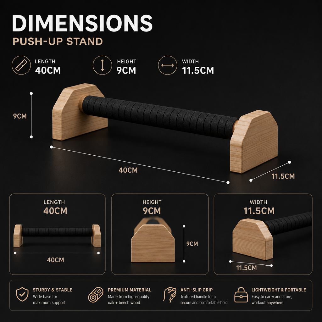 4RM Premium Wooden Parallettes