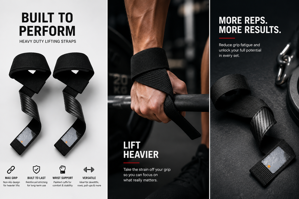 4RM Heavy Duty Lifting Straps