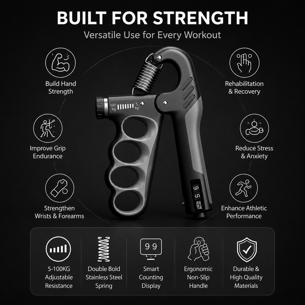4RM Grip Pro | Adjustable Hand Grip Strength Trainer