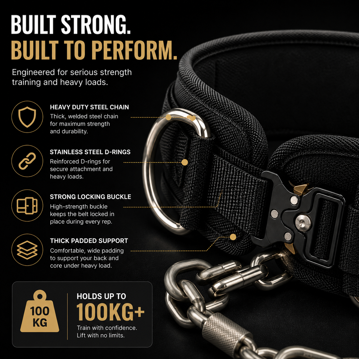 4RM Heavy-Duty Dip Belt | Take your Strength to the Next Level